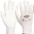 （12双）ansell安思尔48-125浸胶耐磨防滑透气涂掌涂胶PU工作干活劳动防护维修工地建筑手套 PU涂掌白色手套12双 大码