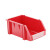 工创优品 零件盒组合式塑料加厚斜口收纳物料零散螺丝盒仓储货架盒H6红色 450*300*180mm