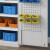 固豪仓储 重型工具柜灰白网一抽 铁皮柜车间工具收纳柜带挂板钢制储物柜