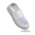 上柯 B3395 PVC底白皮革防静电鞋 无尘洁净电子实验室工作鞋 单孔网眼鞋46码（280mm）