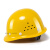 NEWBIES玻璃钢安全帽工地男施工领导头盔标建筑工程防护工作定制印字工业品 玻璃钢透气款-黄色(按钮)