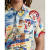 拉夫劳伦（Ralph Lauren）男士POLO衫24新款个性印花时尚休闲短袖上衣Printed Jersey Multi L