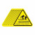当心触电有电危险提示牌注意机械伤人标志pvc警示贴 当心高温一张 20x20cm