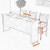 京顿JINGDUN会议室会场培训桌椅组合长条桌油漆木皮条形桌三人桌1.8米含三椅子