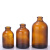 茶色棕色盐水瓶西林点滴瓶灭菌实验宠物兽药试剂分装玻璃瓶 100ml+纯铝盖20只