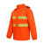 鸣固 高速交通执勤巡逻分体式雨衣雨裤套装加厚救援反光雨衣可定制 橙色 XL