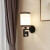 胖进（COZYGO）新中式壁灯床头灯卧室走廊过道LED壁灯客厅灯玻璃罩创意个性 DB8428-黑色
