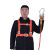 安全带工地施工保险带高空作业安全带全身五点式攀岩安全带安全绳 橘色单小钩3米带绑腿
