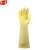 谋福 橡胶手套 黄色加长耐酸碱  家务清洁  J62 60CM款工业橡胶手套 