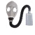 普达 防毒面具生化 MJ-4001全面罩配1号金属中罐（含背包导气管） 1套 防无机气体氯 工业化工用