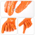 浸塑止滑耐油杀鱼防水防护劳保手套加厚耐磨橡胶胶皮颗粒全胶工作 橘色708止滑   5双 XL