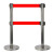 知旦 警戒围栏 不锈钢3米线机场地铁围栏可移动双层警示带可定制 601803 红色带子