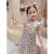 迪士尼（Disney）女童旗袍夏儿童中国风改良唐装女孩夏季棉布裙子女宝宝连衣裙夏装 黄色碎花旗袍裙 90