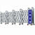 手动型移动不锈钢伸缩护栏 工厂企业单位大门分段平移门高铁安全 不锈钢A款(高度0.9米宽度0.46