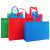 海斯迪克 无纺布手提袋 环保袋手提购物袋 广告礼品袋子 绿色 40*30*10 立体横款(10个）HKWY-7