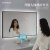 莱姆森智能浴室镜子铝质边框led镜子防雾带灯卫浴镜壁挂洗手间卫生间镜 横80*60人体+三色+防雾+时温