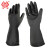 威蝶34cmA-2黑色标准厚乳胶手套防水防污耐酸碱防腐蚀 10双