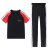 啄木鸟（TUCANO）啄木鸟运动服套装女夏季2024新款短袖长裤纯棉时尚洋气宽松两件套 黑色 XL(110-125斤)