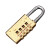 玛仕福 黄铜挂锁密码挂锁 行李箱密码锁 防盗拉杆箱锁背包锁柜门锁 4轮中号（1把） 