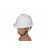 OIMG适用于安全帽工地男国标加厚abs施工建筑工程领导头盔透气定制防护头帽 PE白色安全帽