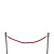 元汗302酒店礼宾杆挂绳 约1.5米银钩红绒 迎宾柱隔离带围栏挂绳