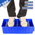 零件收纳盒过滤塑料周转箱窄长条工具置物整理物料盒螺丝五金工具盒 加厚款外（400x234x90）蓝色