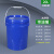 黑色塑料桶圆形密封pp小水桶大号避光诱蜂塑胶桶带盖5/10/20升25L 20L易开盖蓝色-带油嘴