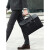 卓梵阿玛尼男包商务旅行包行李包短途旅游包男士旅行袋出差单肩手提包 黑色
