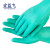 宏益飞 丁腈绒里 加厚防滑 耐油耐酸碱防刺耐磨 工业家务劳保防护手套 绿色 S(2双装)
