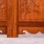 锦名园 红木家具缅甸花梨（学名：大果紫檀）折叠屏风中式客厅玄关柜门酒店隔断办公室折屏 红色
