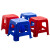 塑胶凳子塑料椅子四方高脚凳办公凳大排档加厚专用流水线专用 10个装-4#凳270*270*450mm蓝