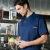 彬单 夏季厨师服男士短袖法式透气西餐厅工作服可定制 藏蓝色短袖 M 