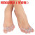 硅胶拇指外翻分指器女大脚骨小脚趾器可以穿鞋成人分趾器 拇趾加厚分离款(白色一双装) 均码