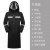连体防护雨衣雨披男士女单人时尚防水衣外套防暴雨依 升级款(双层)-黑色 XL