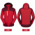 者也（ZYE）户外冲锋衣秋冬加绒加厚登山服可拆卸两件套可定制印logo 03129款大红XS码