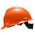 驭舵梅思安豪华型安全帽工地施工领导建筑工程头盔透气男 橙色 标准型PE超爱戴