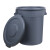 卡英 圆形塑料桶 大容量储水桶 工业物业桶 水桶带盖 C型60L