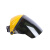 劳保佳 防护面罩 头戴式黄顶PC面屏 轻便式防冲击 电焊气焊防护 劳保电焊面罩 灰色