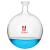 POMEX玻璃球磨口圆底烧瓶球磨口瓶接液接收瓶