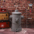 复古铁艺工业风创意个性收纳筒消防栓带盖脚踩金属垃圾桶客厅户外 中号灰色