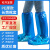 一次性长筒鞋套PE防水防泥养殖场加厚防护长筒靴套雨天户外漂流骑 一次性蓝色长筒靴套[50只] 均码
