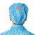 共泰 防静电厨师帽 工作帽 GT-CSM1 透气网 蓝色 均码 10顶/件
