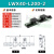 X轴燕尾槽滑台LWX40/25/60长行程齿轮齿条型手动位移微调平台精密 LWX40-L200-2(行程160mm+双滑块)