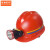 京洲实邦 煤矿专用头灯安全帽带头灯的矿工帽带灯头盔强光石油井下地 蓝色磨砂安全帽
