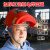 OEMG全脸防护红钢纸电焊面罩焊工专用安全帽式焊接面罩隔热耐高温焊帽 面罩搭配黄帽带送4片9号镜片:铁窗不翻盖