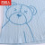 南极人女士睡衣女夏季薄款棉质圆领长袖卡通春秋大码家居服套装可外穿 蓝色小熊 XL（建议115-130斤）