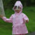 儿童雨衣背带雨裤连体安吉游戏服两用款防水全身男女童幼儿园套装 901粉色（单上衣） M
