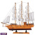 Hey kalo海盗船模型摆件创意帆船开学季礼物一帆风顺木船地中海客厅装饰品 24CM蓝色带灯帆船