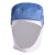 LZJV适用于厂工作帽弹力边防尘洁净卫生帽工厂车间帽檐加工帽套头帽 蓝色 拼白色(M-37)