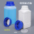级500ML毫升大口方形塑料瓶HDPE带盖加厚密封空瓶四方塑料瓶 1000ml半透明-红盖款（配内盖）